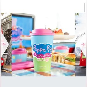 Peppa Pig Afternoon Tea Cups with Pink Lids